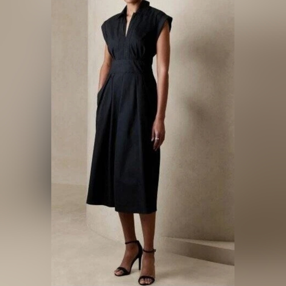 Banana Republic Black Midi Dress